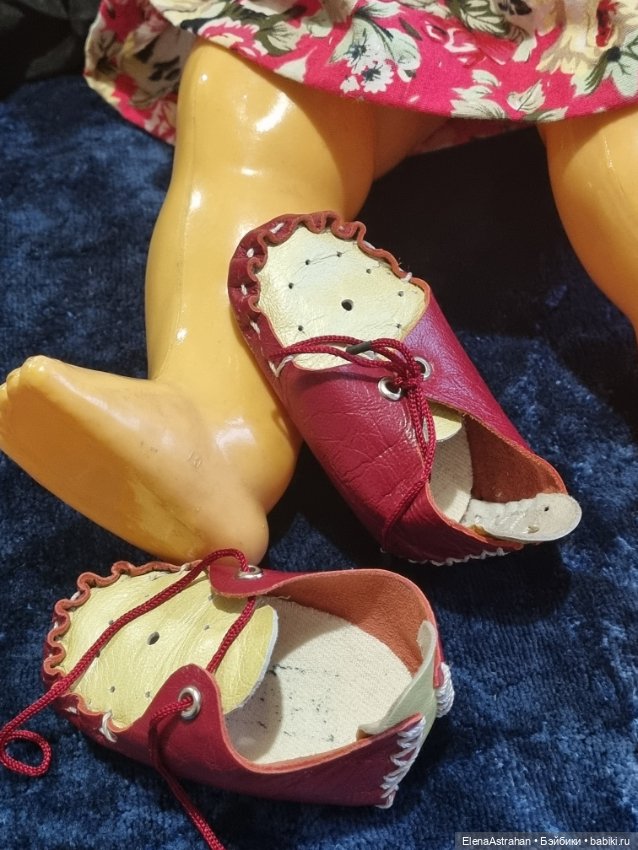 Туфельки Пинетки Обувь Кукла целлулоидная ОХК (фото 6)