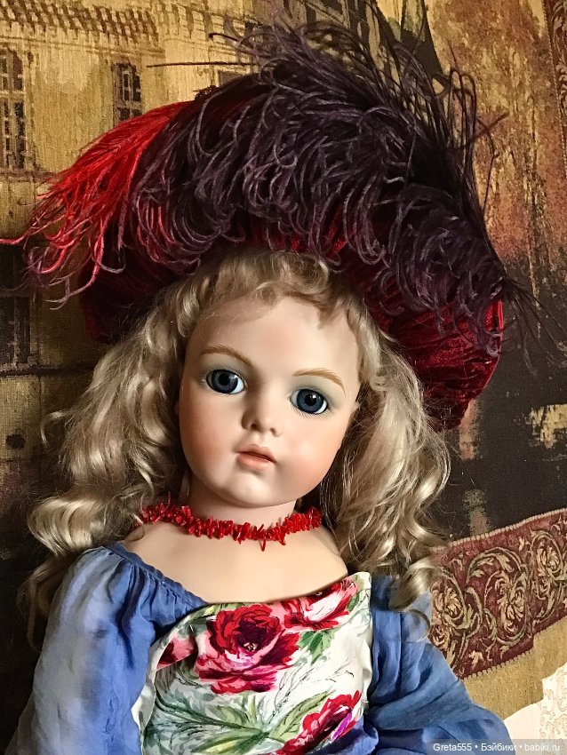 Антикварный эгрет , до 1917 года , из двух цветных перьев страуса , для кукольного декора (фото 9)