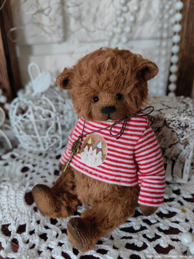 Мишка тедди Щоколадка — Авторские игрушки (фото 5)