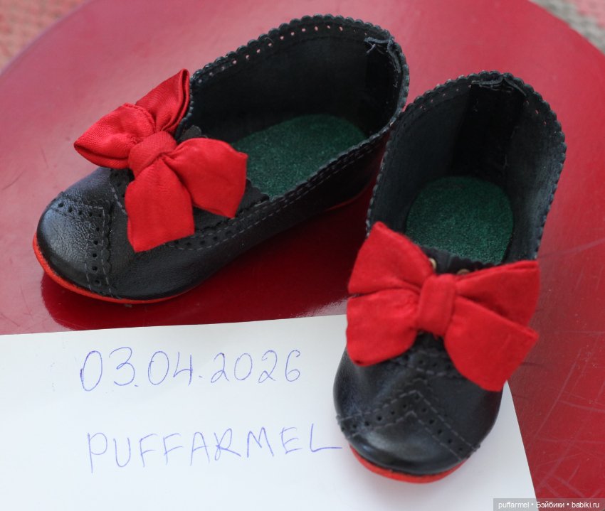 Кожаные туфли для антикварной куклы (фото 8)