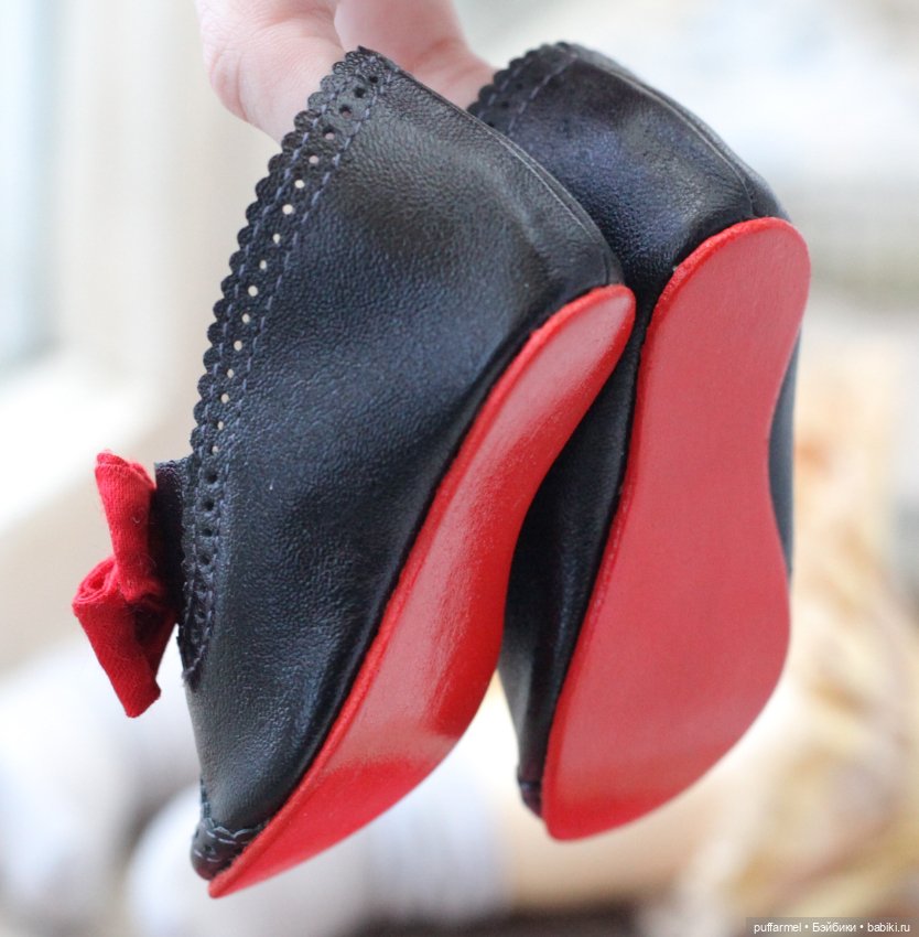 Кожаные туфли для антикварной куклы (фото 4)