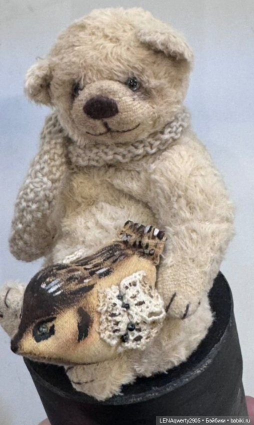 Мишутка с птичкой — Авторские игрушки