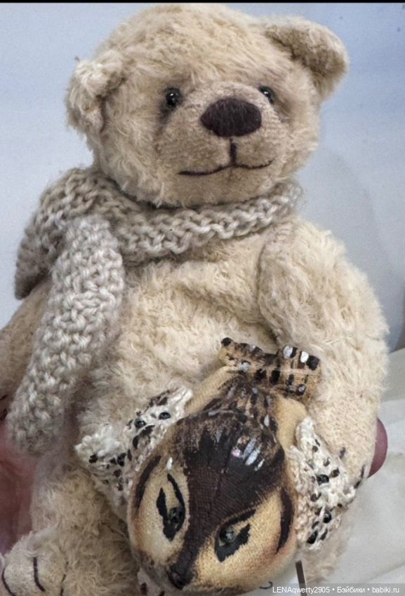 Мишутка с птичкой — Авторские игрушки (фото 3)