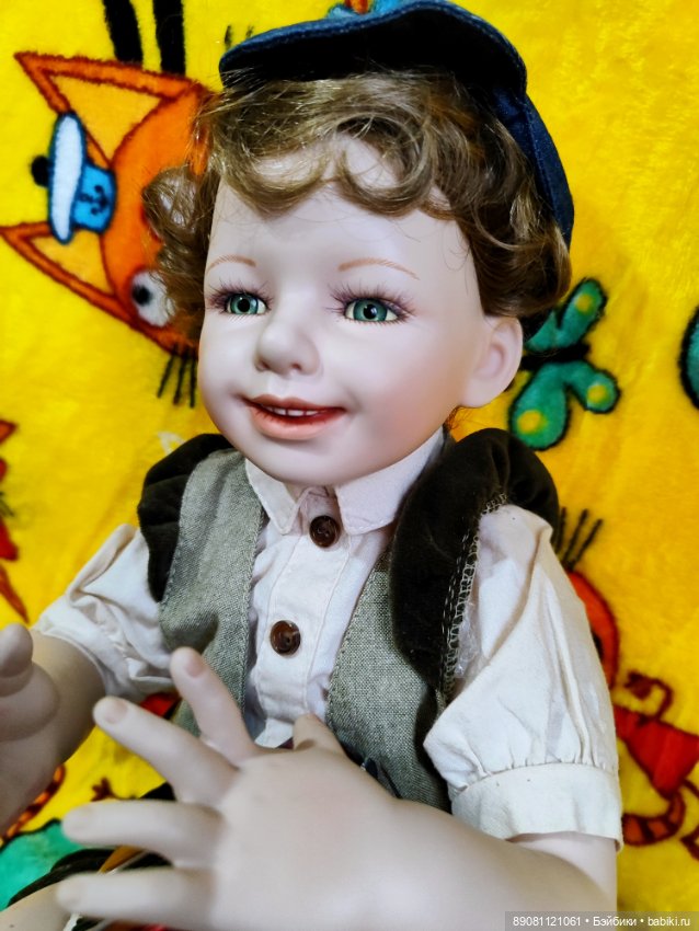 Мальчик с гармошкой 30см сидя Фарфор, (фото 5)