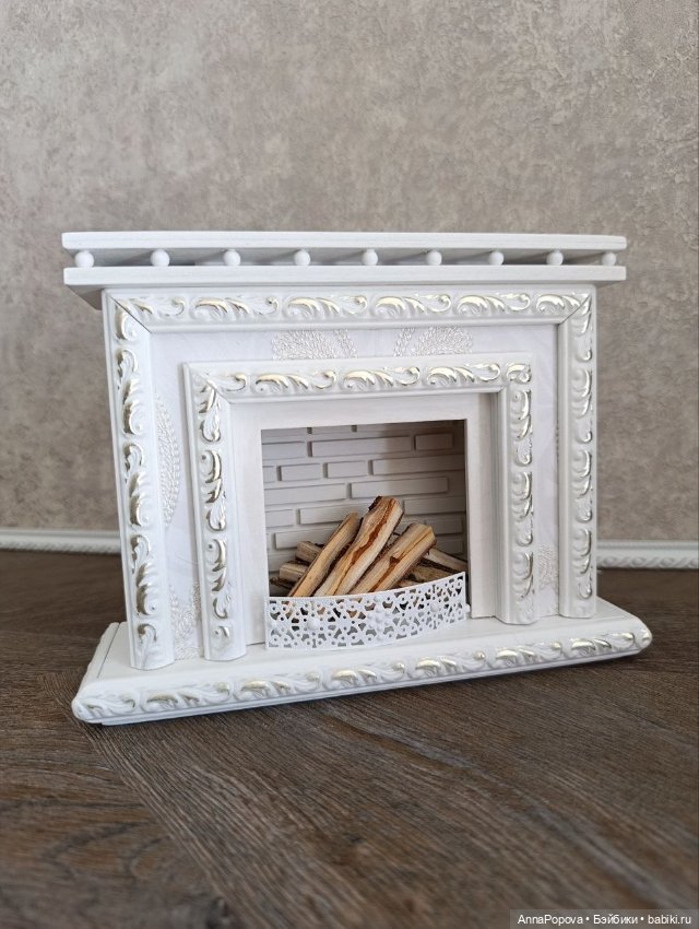 Камин "Белый" — Кукольная мебель (фото 3)