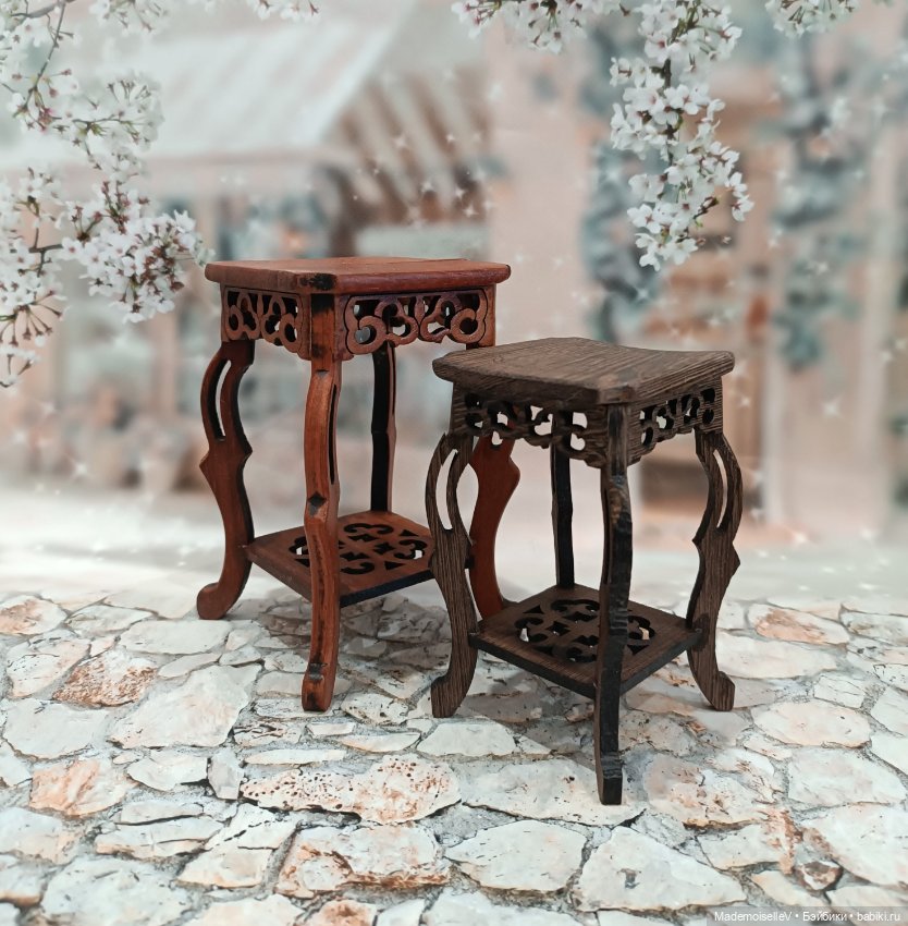 Столики натуральное дерево резное с дефектами