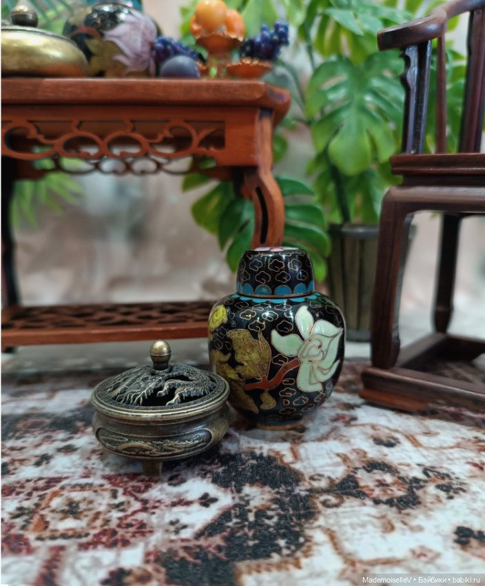 Чайница Клуазоне № 2 — Миниатюра для кукол (фото 5)