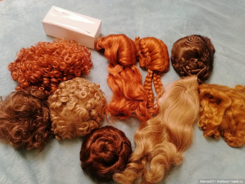 Лот винтажных паричков для больших кукол. Размер 16-15 (фото 9)