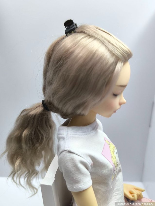 Парик для куклы Minifee и других кукол с обхватом головы 17,5-18см (фото 8)