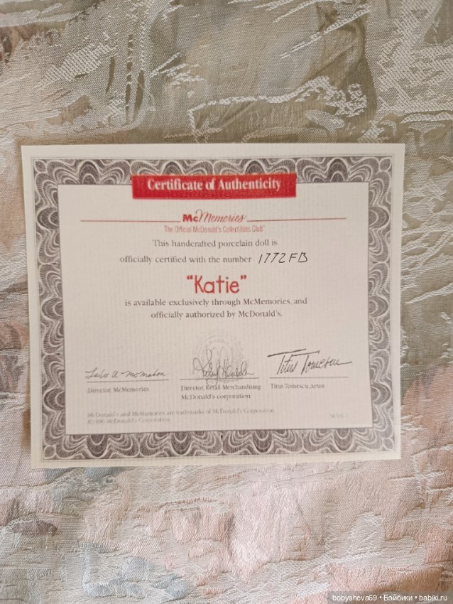 Кукла Ronald McDonalds — Фарфоровые куклы (фото 2)