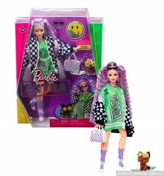 Тело 2022 Barbie Extra #18 Checker Coat Doll (HHN10)