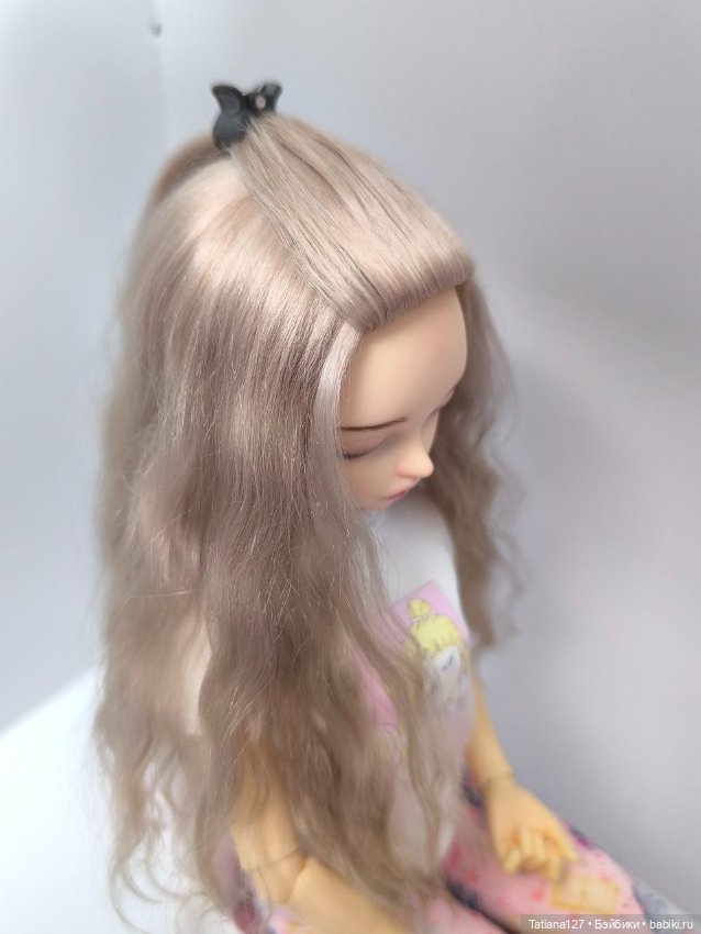 Парик для куклы Minifee и других кукол с обхватом головы 17,5-18см (фото 3)