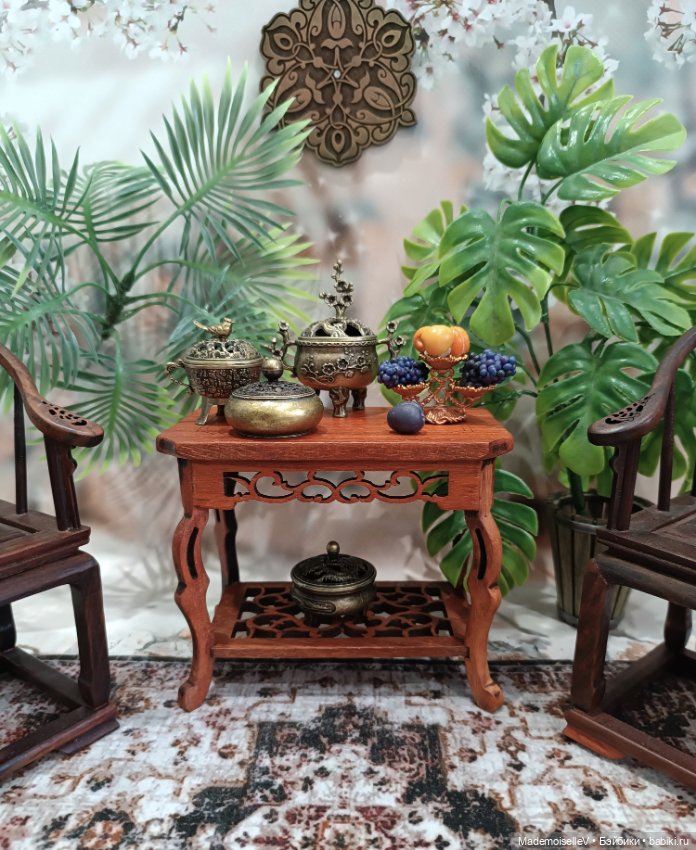 Столик № 1 натуральное дерево резное (фото 10)