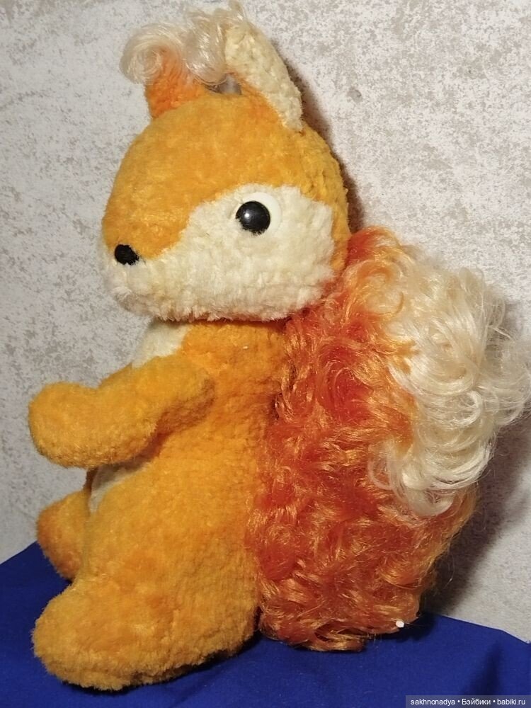 Плюшевая белка — Винтажные куклы и игрушки детства