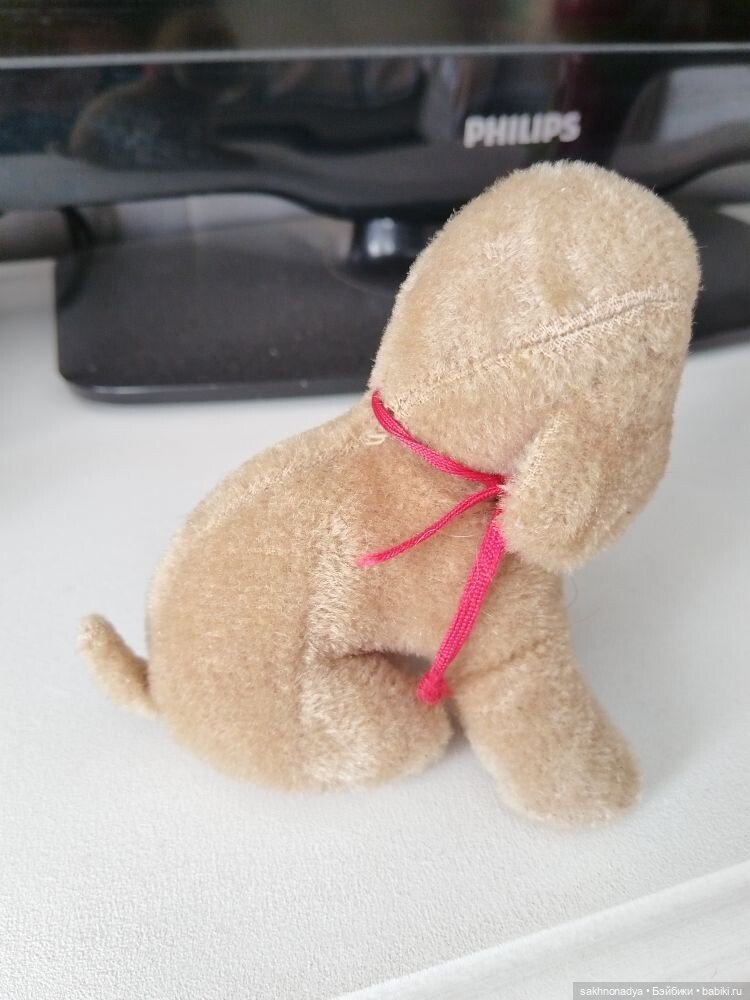 Плюшевый щенок ГДР винтаж (фото 8)