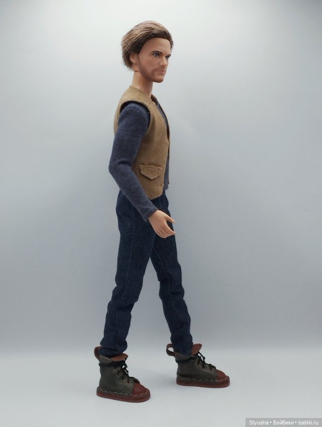 Обувь для Кена и кукол со стопой до 4 см, ботинки коричнево-болотные (фото 7)