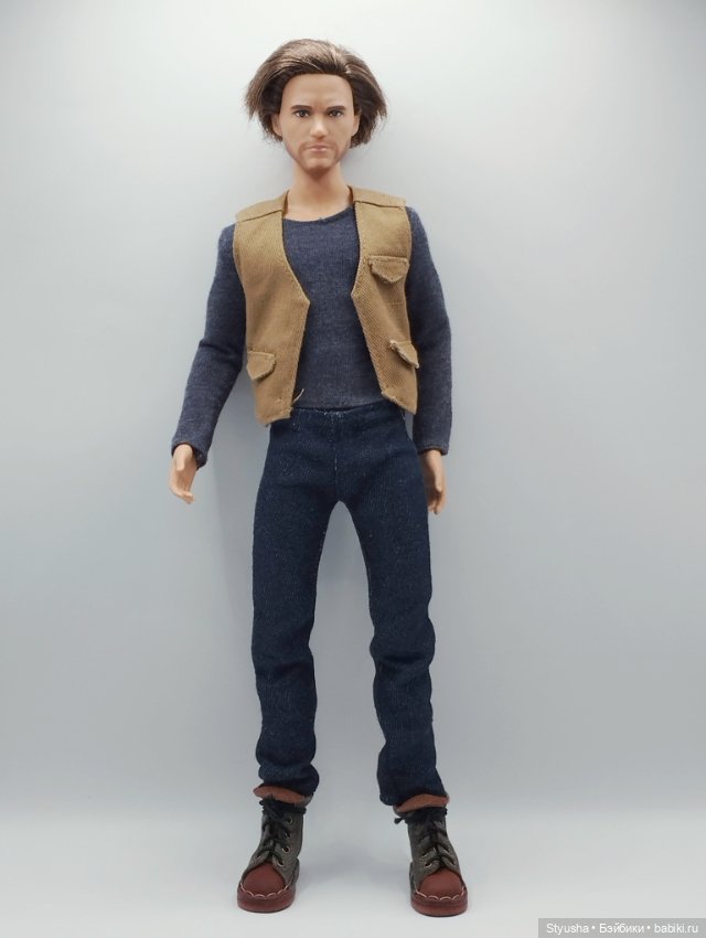 Обувь для Кена и кукол со стопой до 4 см, ботинки коричнево-болотные (фото 6)