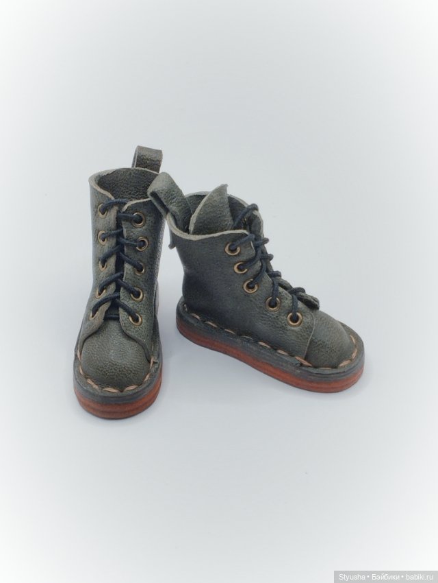 Обувь для Кена и кукол со стопой до 4 см, ботинки болотного цвета