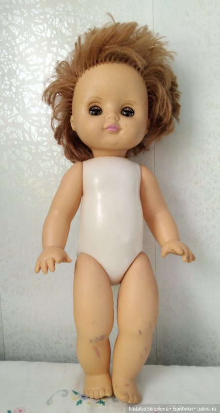 Кукла советских времен с мягкими головой, ручками и ножками, в удовлетворительном состоянии