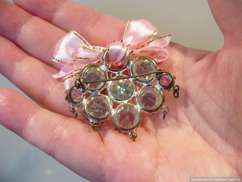 Красивая винтажная брошь из СССР для кукольных нарядов.Чехия (фото 4)