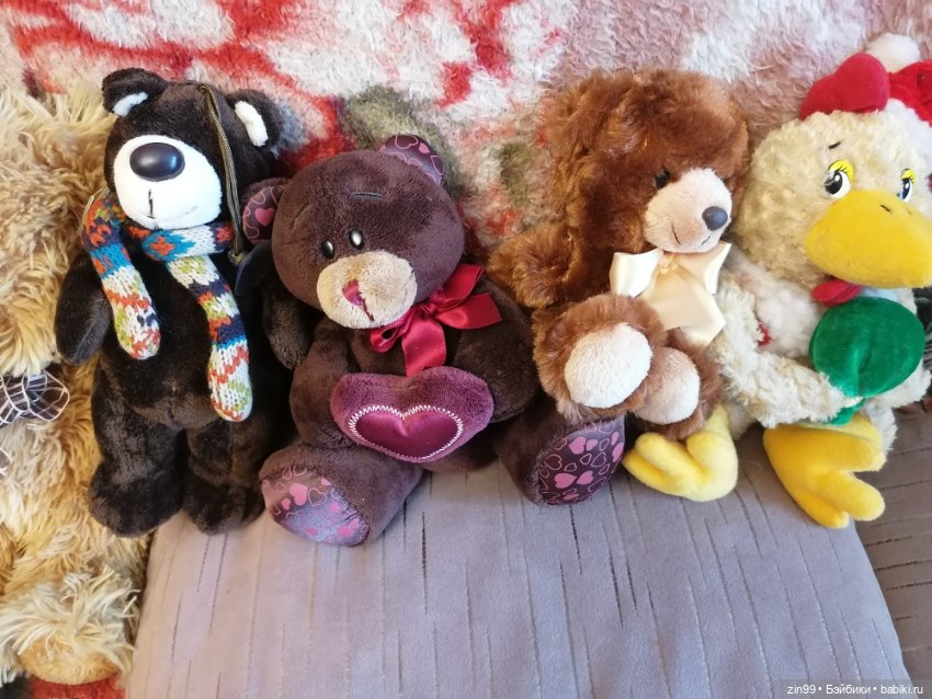 Мягкие игрушки корова, собака, мишки, мышки, петух (фото 8)