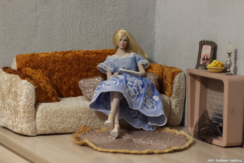 Диван для кукол 1:6 — Кукольная мебель (фото 5)