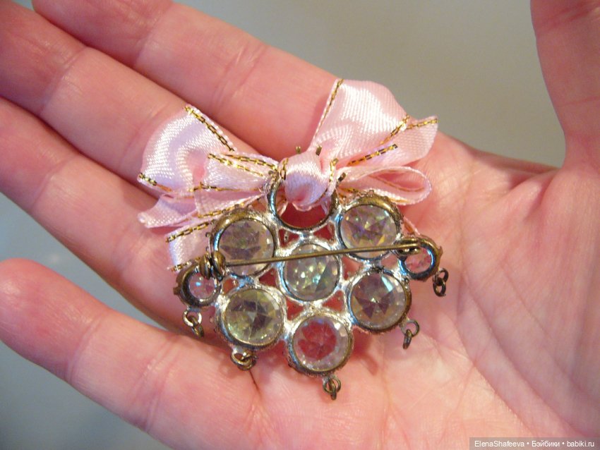 Красивая винтажная брошь из СССР для кукольных нарядов.Чехия (фото 3)