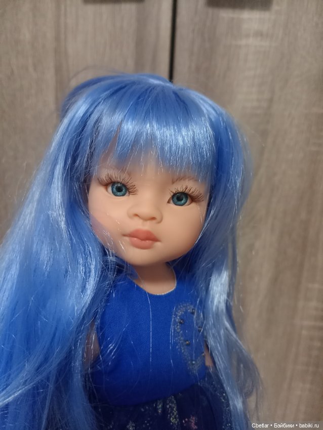 Паола Рейна в синем платье (фото 3)