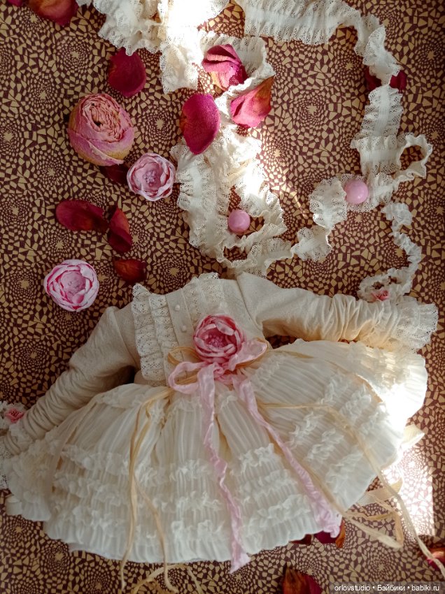 #3 Платье 🍭🍥 "Облачный зефир" для Готц/Zwergnase