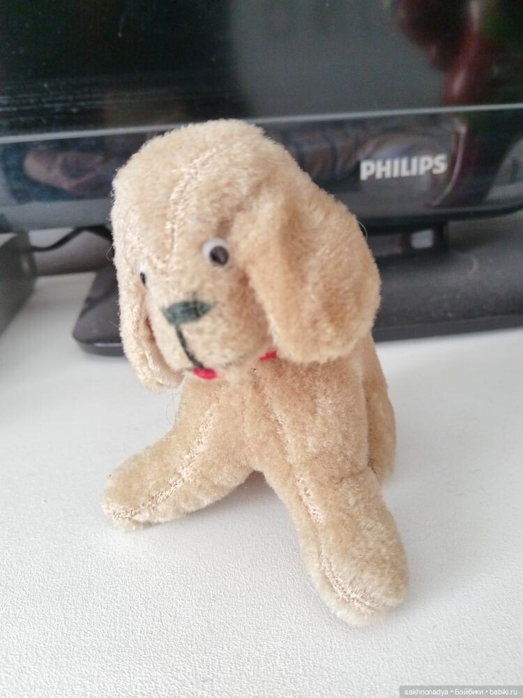Плюшевый щенок ГДР винтаж (фото 6)