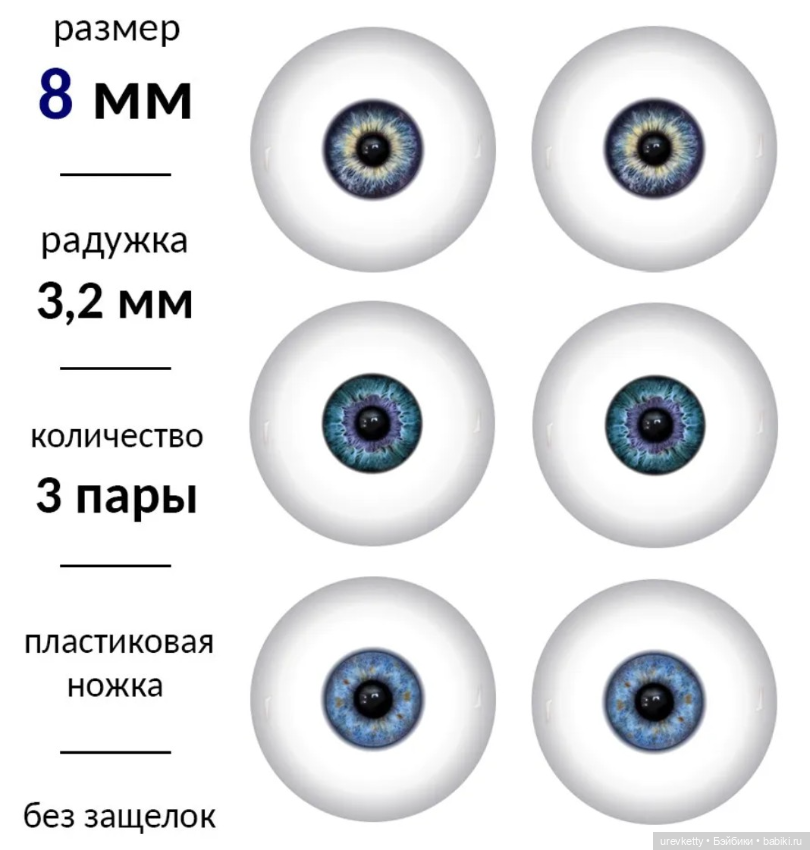 Живые глазки 8/3.2 — Глаза для BJD