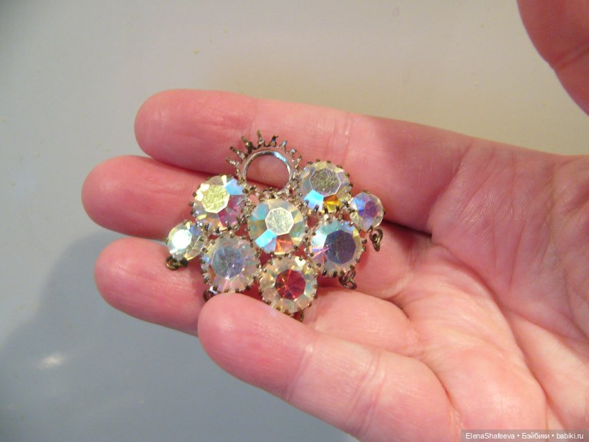 Красивая винтажная брошь из СССР для кукольных нарядов.Чехия (фото 7)