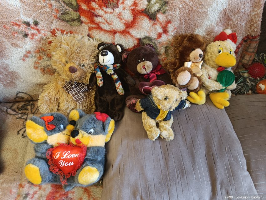 Мягкие игрушки корова, собака, мишки, мышки, петух (фото 2)