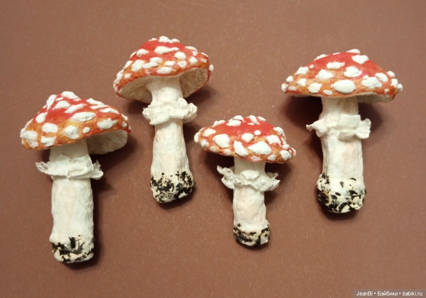Мухоморчики из ваты — Авторские куклы (фото 2)