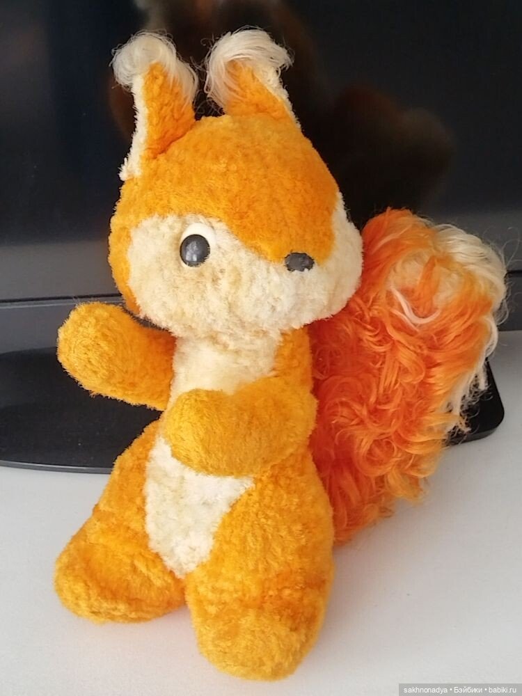 Плюшевая белка — Винтажные куклы и игрушки детства