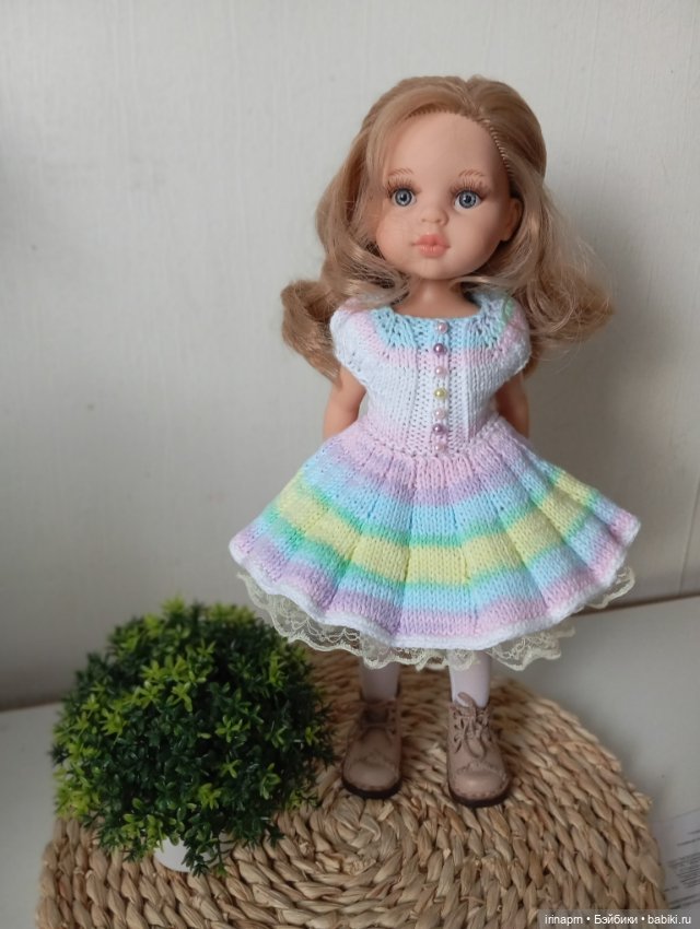 Платье+подъюбник — Одежда для кукол