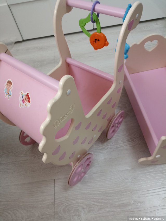 Коляска и кроватка качалка для кукол (фото 5)