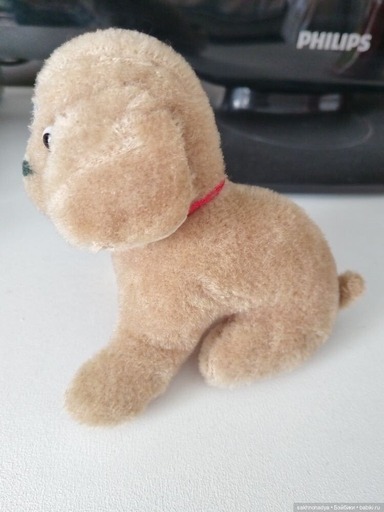 Плюшевый щенок ГДР винтаж (фото 2)