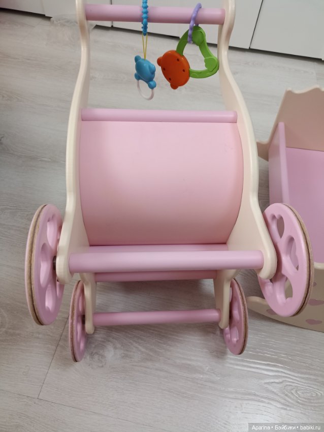 Коляска и кроватка качалка для кукол (фото 6)