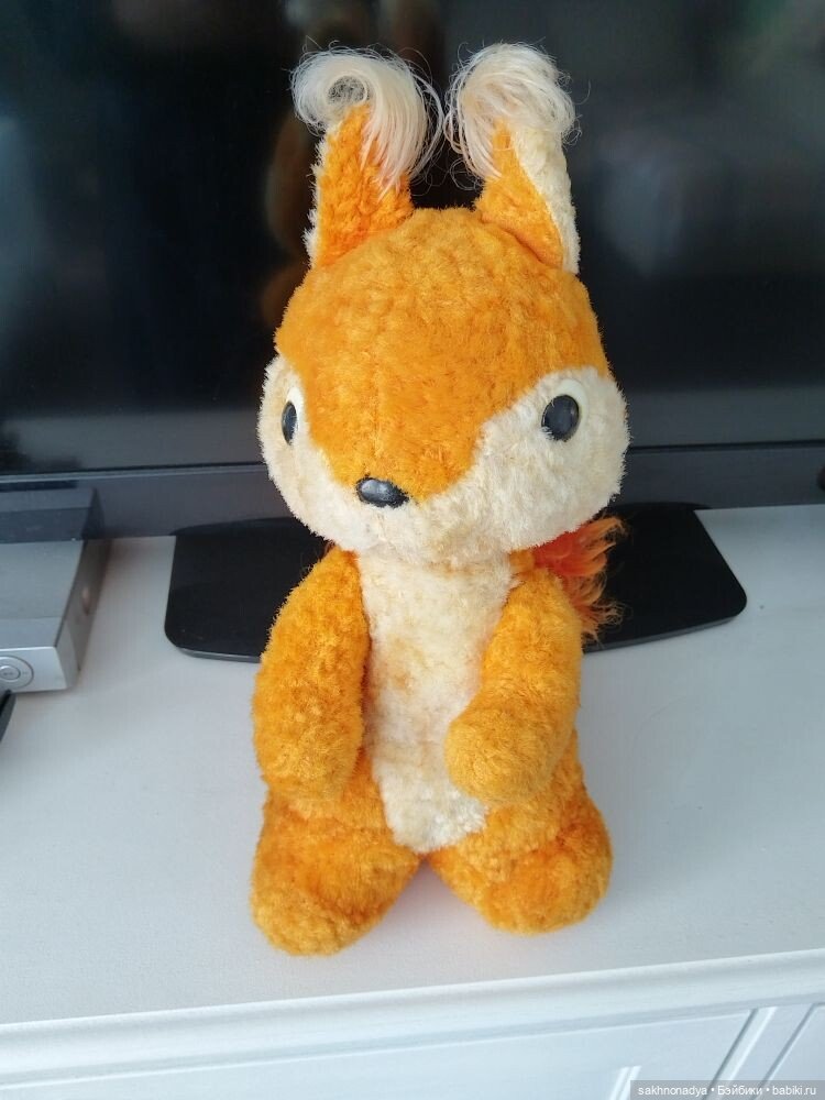 Плюшевая белка — Винтажные куклы и игрушки детства