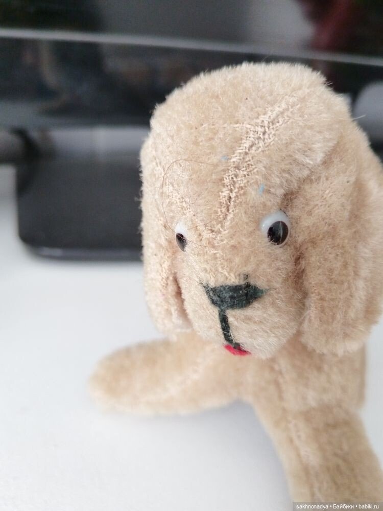 Плюшевый щенок ГДР винтаж (фото 5)