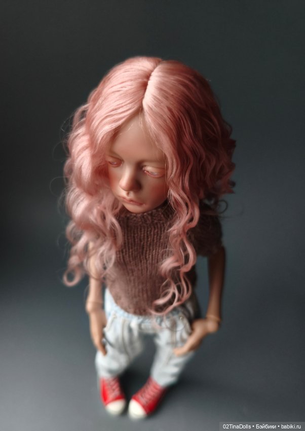 Парик на птичку Лору или кукол с размером головы 11 см (фото 5)