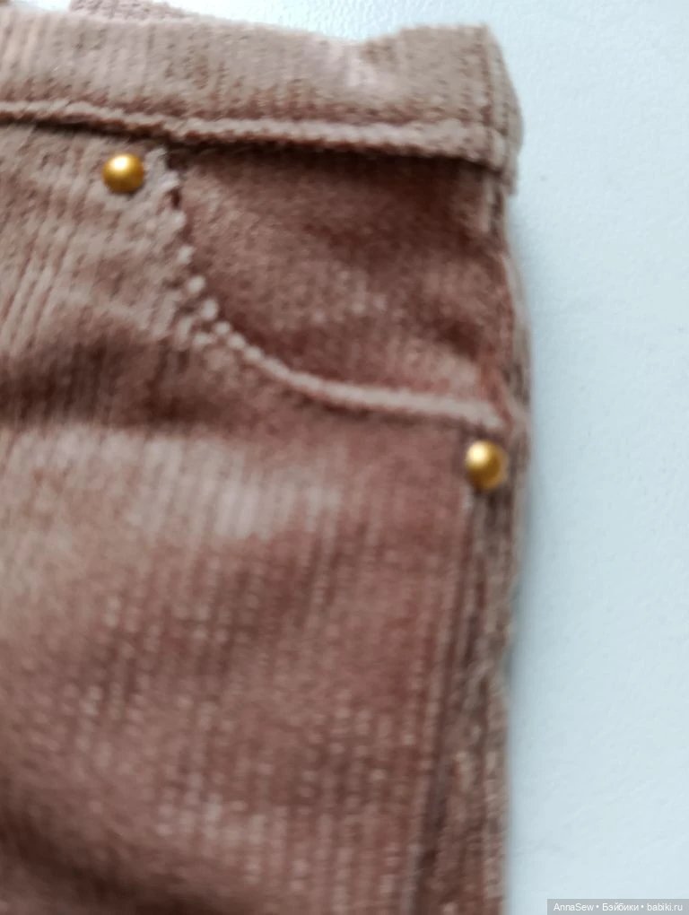 Брюки клёш вельветовые для кукол Паола Рейна 32 см (фото 4)