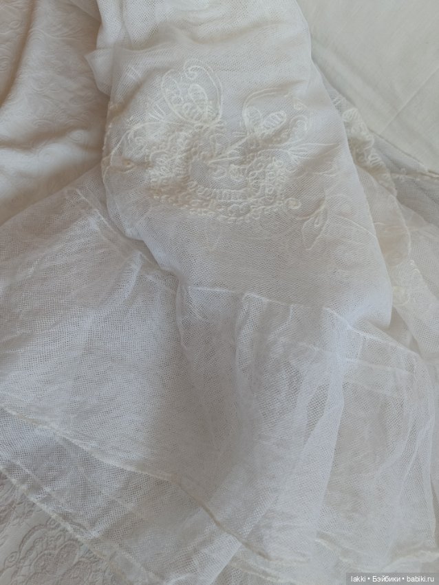 Сетка хб с вышивкой — Другое для антикварных кукол (фото 3)