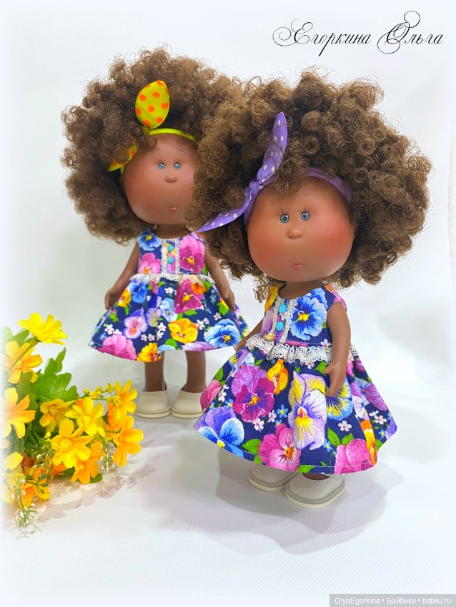 Фланелевое платье для малышки Миечки (23 см)