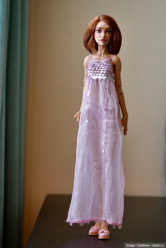 Полупрозрачное платье для кукол Шиткиной Лосевой Луценко (фото 3)