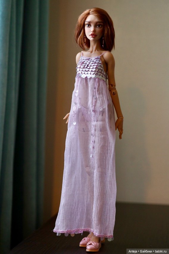 Полупрозрачное платье для кукол Шиткиной Лосевой Луценко