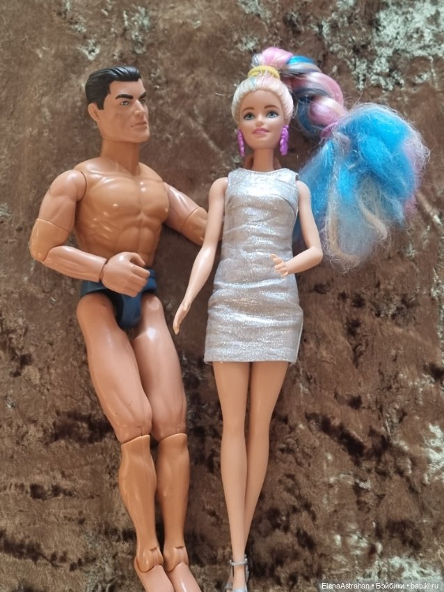 Кукла action man Hasbro Хасбро 1993 г Шарнирная Кукла Barbie Барби GHN04 fashionistas радужные воло