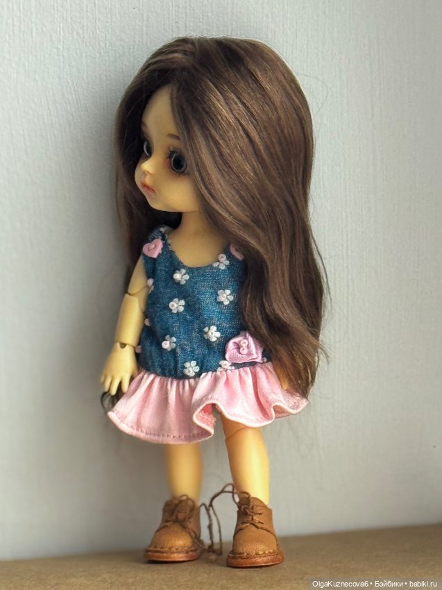 Парик для куклы с обхватом головы 14,5 см (фото 3)