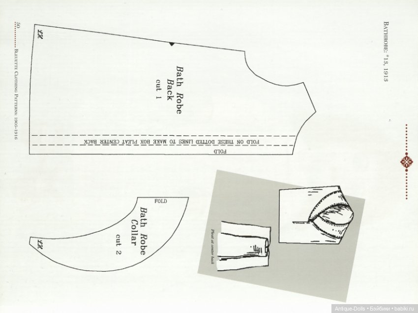Bleuette Clothing Patterns 1905–1916 выкройки кукол, авторов Louise Hedrick, Barbara Craig Hilliker (фото 7)